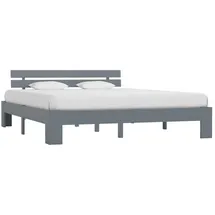 vidaXL Massivholzbett 180 x 200 cm Grau