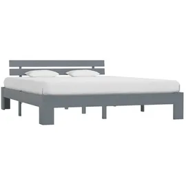 vidaXL Massivholzbett 180 x 200 cm Grau