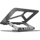 Unitek Drehbarer Laptopständer, mit USB-C-Station