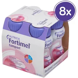 Fortimel Compact 2.4 Trinknahrung Erdbeere 8X4X125 ml Flüssigkeit