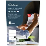 MediaRange Universal-Etiketten, stark haftend, 210x99mm, weiß, 150 Etiketten, MRINK142