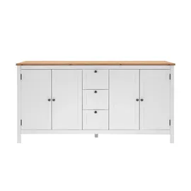 EFFEZETA Sideboard 180 x 90 x 40 cm weiß