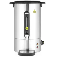 HENDI Heißgetränkespender, UNIQ, für Glühwein und Wasser, tropffreier Zapfhahn, Wasserstandsanzeige, Glühweinkocher, Heißgetränkeautomat, 16L, 230V/1650W, 357x380x(H)502mm, Edelstahl, PP, Silber