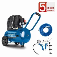 SCHEPPACH HC25Si Ölfrei Kompressor Druckluft Doppelzylinder 24L +14Teile
