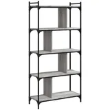 vidaXL Bücherregal 5 Böden Grau Sonoma 76x32x158 cm Holzwerkstoff