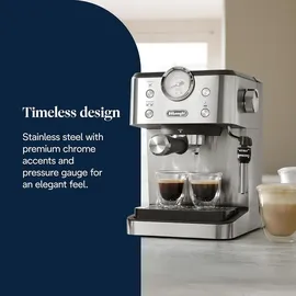De'Longhi Linea Classic EM450.M schwarz + Milchaufschäumer