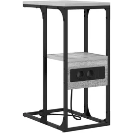 vidaXL Nachttisch Grau Sonoma 41,5 x 26 x 60,5 cm Holzwerkstoff