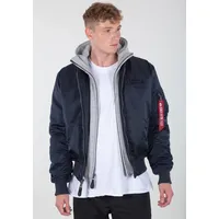 Alpha Industries MA-1 D-Tec Bomberjacke mit Stehkragen, blau XXXL