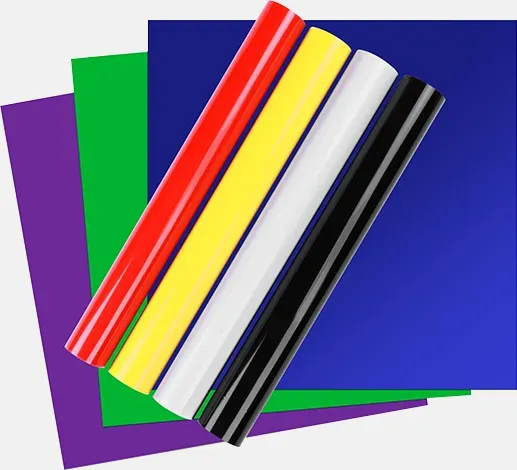 Permanent Adhesive Vinyl Sheet -30.5cm x 30.5cm 7 Pack, Glossy Multicolored