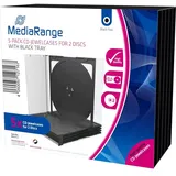 MediaRange CD-Leerbox für 2 CDs 5er-Pack transperant