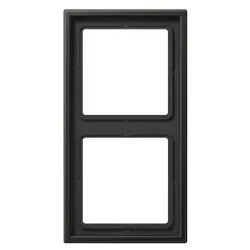 Jung AL2982AN Rahmen 2fach, senkrechte und waagerechte Montage, Aluminium lackiert, LS 990, anthrazit (lackiertes Aluminium)