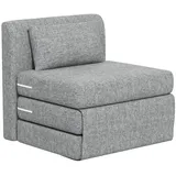 Homcom Bodensessel Grau Kunststoff, 80x74x75 cm, Wohnzimmer, Sessel, Polstersessel