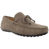 LUMBERJACK Mokassin Slipper, Veloursleder-Schnürsenkeln braun