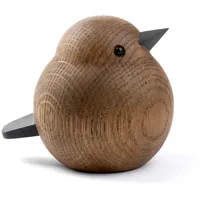 Novoform Holztier Mama Spatz Dekofigur - Nachhaltig gefertigt 7,3