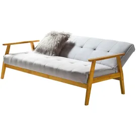 SalesFever Schlafsofa Breite: 190 cm hellgrau
