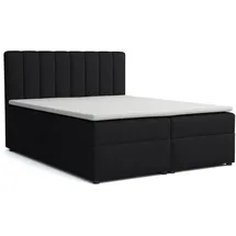 dein schlaf 24 Boxspringbett ROCK 160x200 Velour Anthrazit H3 - Dunkelgrau