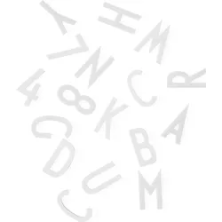 Design Letters Buchstaben und Zahlen für Tafeln groß weiß 159 St.