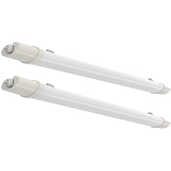 2er Set LED Wannen Decken Lampe Lager Hallen Garagen Beleuchtung neutralweiß Feucht Raum Leuchte