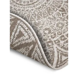 freundin Home Collection Teppich Lilja Wendeteppich", weiß Linen weiß), H:5mm Ø:100cm, Polypropylen (PP), freundin Home Collection Teppiche, Teppich, In-& Outdoor, beidseitig, Wetterfest, Balkon, Garten, Wohnzimmer