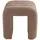 Home4You Hocker Teddystoff 40 x 40 x 38 cm Taupe