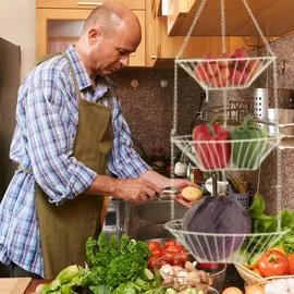 Relaxdays Obstkorb in weiß Weiß