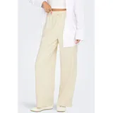 Only Trainingshose "ONLSCARLETT WIDE PANT SWT NOOS", Damen, Gr. M (38), N-Gr, birch, Sweatware, Obermaterial: 60% Polyester, 40% Viskose, unifarben, ausgestellt knöchellang, Hosen Trainingshose
