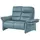 Hukla Sessel Corina Leder 146 x 112 x 90 cm Blau mit verstellbarer Armlehne