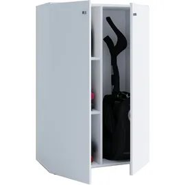 VCM Putzschrank Lona Mini mit Türen Weiß