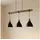 LINDBY Trebale 3-flg. 60 W 28 cm rechteckig schwarz Holz, Metall