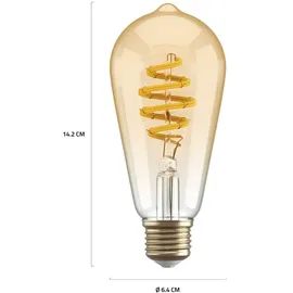 Hombli Filament Bulb CCT E27 ST64-Amber 2er-Set