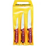 F.Dick F. DICK Messer Set 3-teilig, Holzgriff (Ausbeinmesser 13 cm, Stechmesser 18 cm, Blockmesser 21 cm, HRC 56°) 81553000