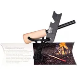 BUSCHFEUER Feuerstahl Outdoor Bushcraft - Feuerstein Feueranzünder Fire Steel mit Funken bis 3000 °C - zuverlässiger Feuerstarter für Survival - hochwertiges Magnesium für exzellenten Funkenflug