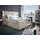 Collection AB Boxspringbett COLLECTION AB "Copenhagen", grau (silbergrau), B:231cm L:215cm, Holzwerkstoff, Spanplatte, Komplettbetten, Boxspringbett, inklusive Bettkasten, Topper, wahlweise mit LED-Beleuchtung