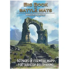 Loke Battlemats Big Book of Battle Mats Wrecks & Ruins - RPG Kartenbuch für Fantasy Rollenspiele - Loke Battlemats