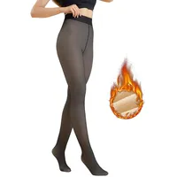 NANQUAN Thermo Strumpfhose Damen Winter für 5~15°C (41~59°F),Gefütterte Strumpfhose Damen,Wärme Winter Leggings Damen Gefüttert Halterlos,Warme Strumpfhose Damen für 40-65 Kg - M