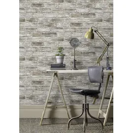 Rasch Textil Vliestapete Stein 10,05 x 0,53 m 300 g Beige/Grau 869002