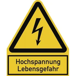 Hochspannung Lebensgefahr, Kombischild, Alu, 300x366 mm