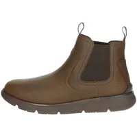 Skechers Herren Augustino Herrenstiefel Stiefelette, Schokobraunes Leder, 44 EU