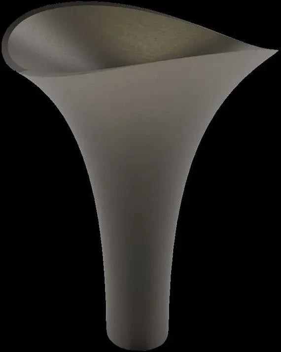 Glassdesign Flower Evolution Säulenwaschtisch VetroFreddo mit AntiScratch - Alt Bronze
