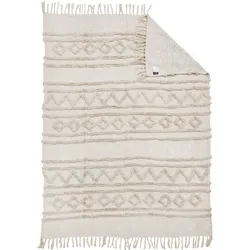 Plaid DONE. "TAMANI", beige, B:130cm L:170cm, Wohndecken, Plaid im Boho Stil