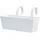 Siena Garden Balkonkasten mit Haltern 39 x 16,5 x 14,5 cm weiß