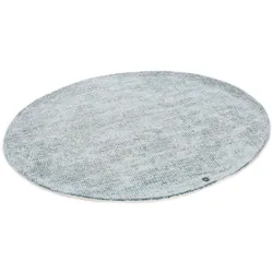 Teppich TOM TAILOR HOME "Groove" Gr. 9, blau (türkis), H:15mm Ø:140cm, Viskose, Wolle, Teppiche, modernes Design, edles Farbspiel, ideal im Wohnzimmer & Schlafzimmer