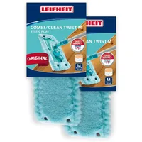 Leifheit Wischbezug CLEAN TWIST M static plus 2er Set türkis 43,0 x 14,0 x 2,0cm | Gr.: onesize