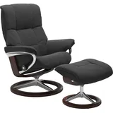 Stressless "Mayfair", mit Signature Base, Größe S, M & L, Gestell Braun grau 79 cm x 102 cm x 44 cm