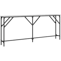 VidaXL Konsolentisch Grau Sonoma 180x23x75 cm Holzwerkstoff