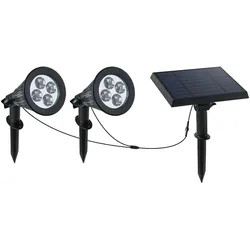 Lumisky Doppelter verbundener Solarspot 100LM Schwarz Lumi jardin