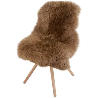 Dekorationsfelle, Vorlegerfelle, ab 110 cm lang, cappuccino