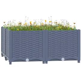 vidaXL Hochbeet 80x80x38 cm Polypropylen