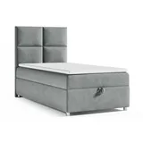 4mybaby GmbH Best for Home Boxspringbett mit Bettkasten Trinity K2-SINGLE 70x200 Bonellfederkern inkl. Topper – Grau | Grau