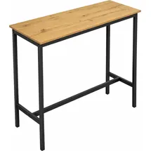OEM Schmaler Eichen-lofttisch für Küche/esszimmer, Industrieller Konsolentisch, 100x40x90 cm, Stehtisch Küchentisch, Industrial Stil - Schwarz